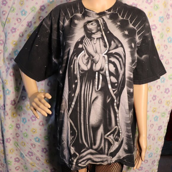 OUR LADY OF GUADALUPE VIRGIN MARY Religious glitter print XL - Picture 2 of 3